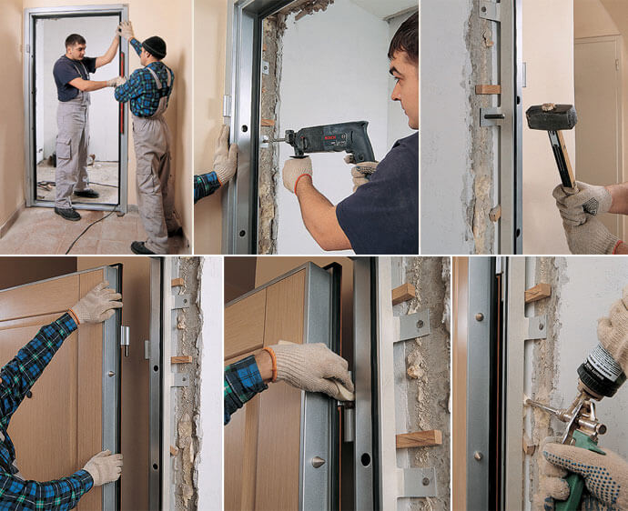 Как Установить Входную Металлическую Дверь в Квартиру — пошаговая технология с фото
